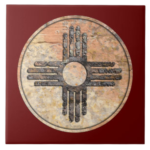Das Zia-Sun-Symbol in New Mexiko - Gerede über Sc Fliese