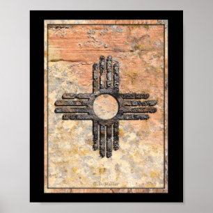 Das Zia-Sun-Symbol-Poster in New Mexico Poster