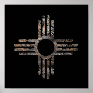 Das Zia-Sun-Symbol-Poster in New Mexico Poster