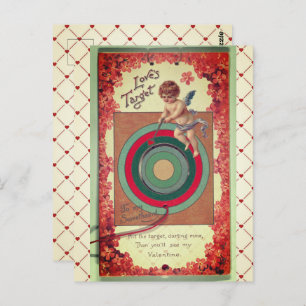 Das Ziel der Valentinischen Liebe Vintage Kunst Postkarte