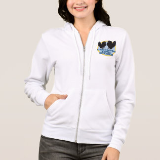 Das Zip-up-Logo für Frauen mit Farblogo Hoodie