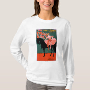 Das Zirkus-Mädchen - Frau auf PferdeTheater- T-Shirt