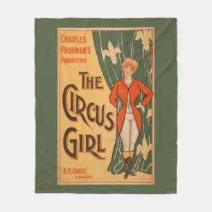 Das Zirkus-Mädchen-Theaterplakat #1 Fleecedecke
