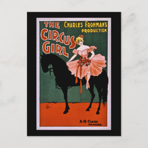 Das Zirkusmädchen 1897 Vintage Retro Postkarte