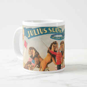 Das Zirkusposter Julius sieht mit seinen Löwen Jumbo-Tasse