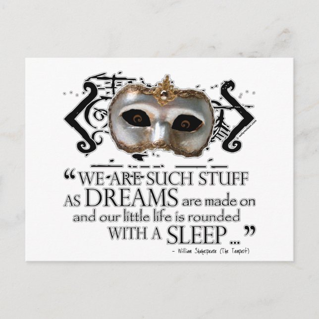 Das Zitat der Tempest Postkarte (Vorderseite)