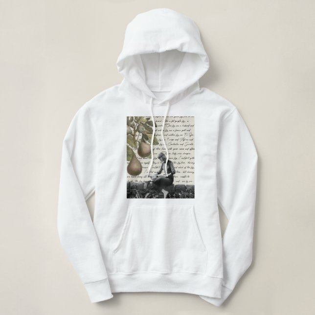 Das Zitat des Bell Jar-Baumes Hoodie (Design vorne)