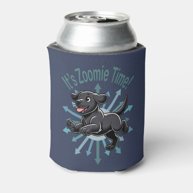 Das Zoomie Time Black Lab Dosenkühler (Kanne Rückseite)