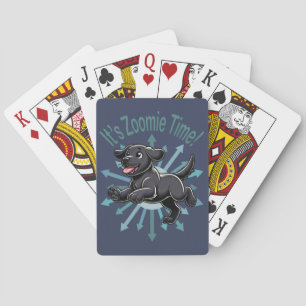 Das Zoomie Time Black Lab Spielkarten