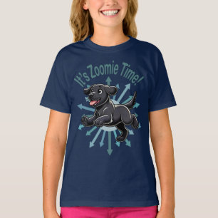 Das Zoomie Time Black Lab T-Shirt