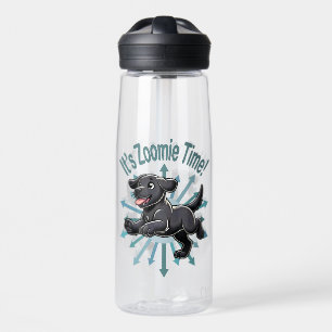 Das Zoomie Time Black Lab Trinkflasche