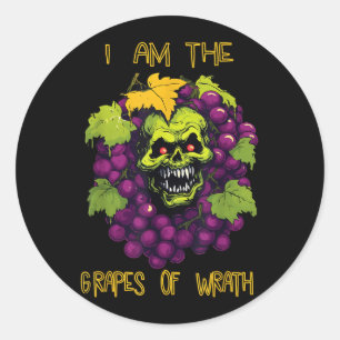 Das Zorn des Weinrebe Halloween Kostüm Shirt Lusti Runder Aufkleber