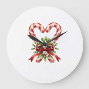 Das Zuckerstangenherz Große Wanduhr