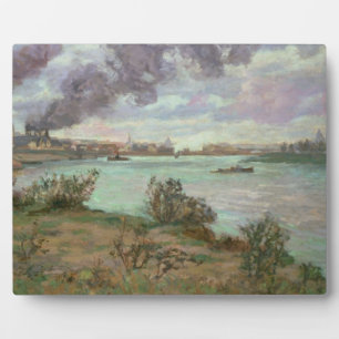 Das Zusammenspiel von Seine und Marne in Ivry Fotoplatte