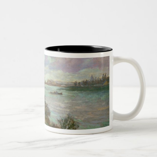 Das Zusammenströmen der Seines und des Marnes bei Zweifarbige Tasse (Rechts)
