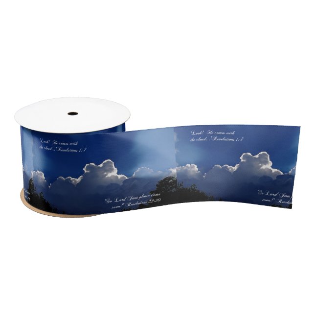 Das zweite Coming Inspiration Scripture Ribbon Satinband (Spule)