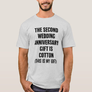 Das zweite Hochzeitsgeschenk ist Baumwolltee T-Shirt