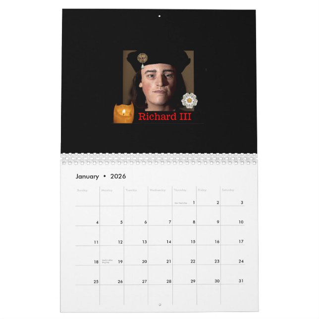 Das zweite Kommen von Richard III Kalender (Jan 2026)