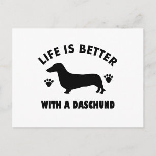 Daschund-Hundedesign Postkarte