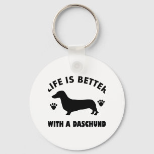 Daschund-Hundedesign Schlüsselanhänger