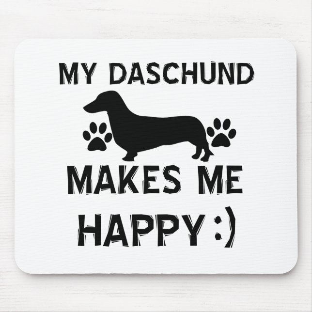 Daschund Hundeentwürfe Mousepad (Vorne)