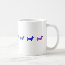 Daschund Regenbogen-Tasse