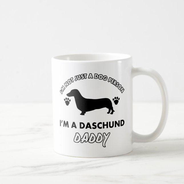 Daschund Vater-Hundevati Tasse (Rechts)