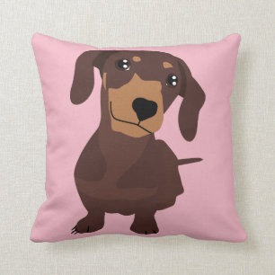 Daschund Wurst-Hundewelpen-niedliches Kissen