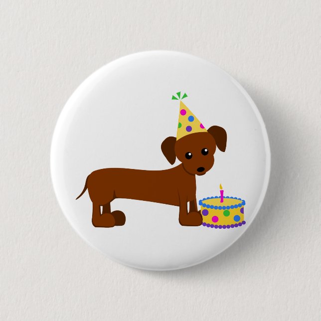DaschundBDay Button (Vorderseite)
