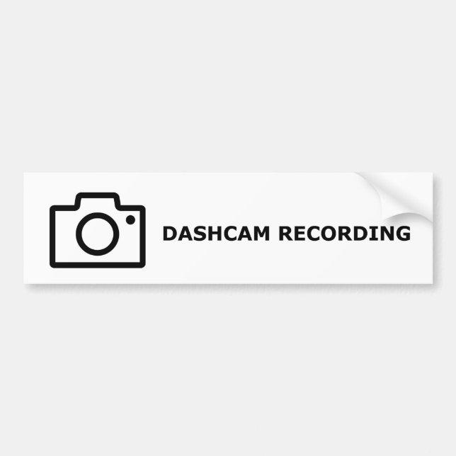 Dash Cam Recording Bumper Sticker Autoaufkleber (Vorne)