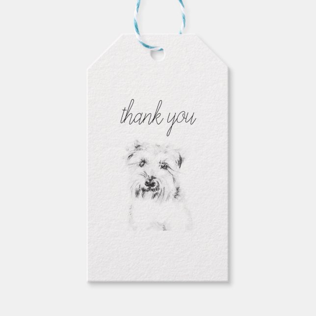 Dash der Hund Geschenkanhänger (Vorderseite)