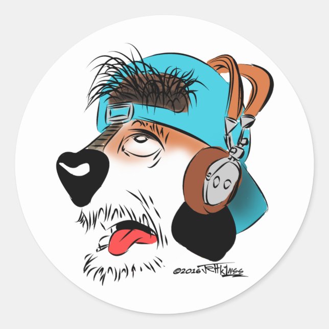 Dash! Der Hundeschlag Runder Aufkleber (Vorderseite)