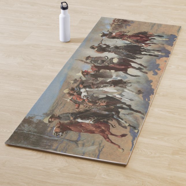 Dash für Holz von Frederic Remington Yogamatte (Beispiel)