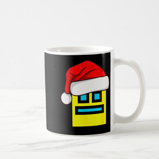 Dash Geometry Repeat Christmas Santa Hat Game Vide Kaffeetasse (Rechts)