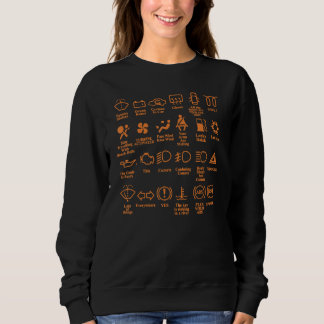Dash Icons Autowarnleuchten Autogarage Mechanik Sweatshirt