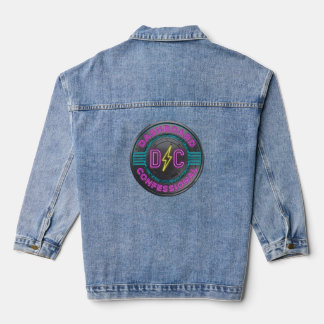 Dashboard Confessional-Logo im Vintage-Stil Grafik Jeansjacke