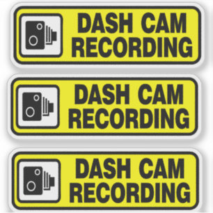 Dashcam-Aufzeichnung im Auto Aufkleber