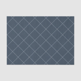 Dashed Diamond Grid Geometric Midnight Navy Seidenpapier