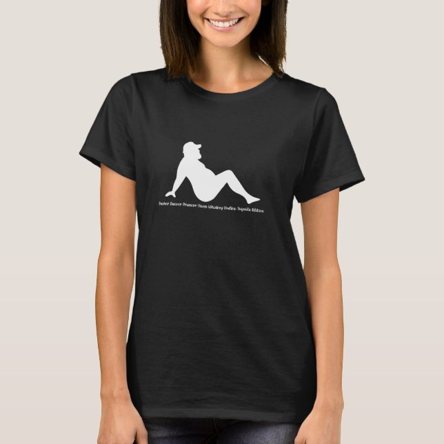 Dasher Dancer Prancer Vixen Whiskey Vodka Tequila T-Shirt (Vorderseite)