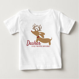 Dasher das Weindeer Dackel-WeihnachtsShirt Baby T-shirt
