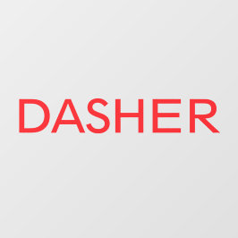 Dasher Delivery Driver Car Window Decal Fensteraufkleber