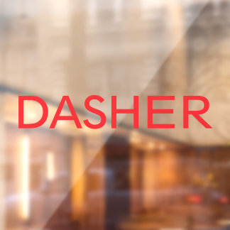 Dasher Delivery Driver Car Window Decal Fensteraufkleber
