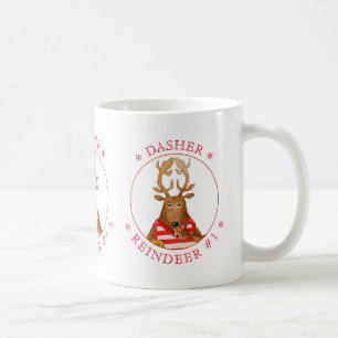 DASHER REINDEER White Tasse