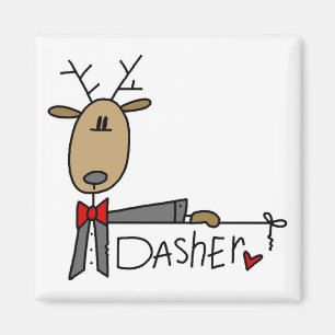 Dasher Ren-WeihnachtsT - Shirts und -geschenke Magnet