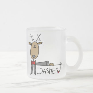 Dasher Ren-WeihnachtsT - Shirts und -geschenke Mattglastasse
