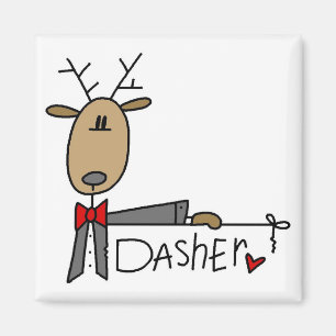 Dasher Rentier Tshirts und Geschenke Magnet