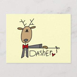 Dasher Rentier Weihnachtsgeschenke und T - Shirt Feiertagspostkarte