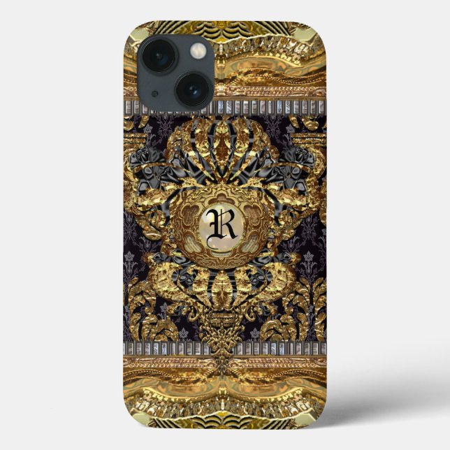 Dashford Royal Elegant Baroque Monogram Tough Case-Mate iPhone Hülle (Rückseite)