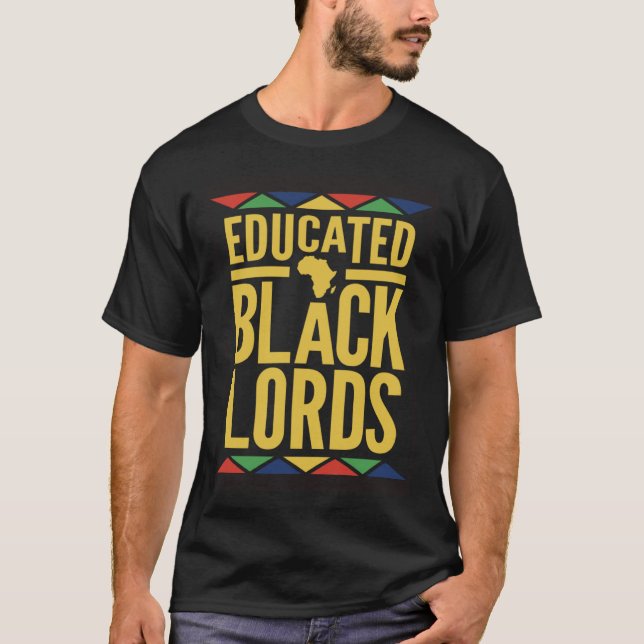 Dashiki Educated Black Lords   African DNA Pride T-Shirt (Vorderseite)
