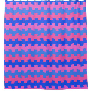Dashing Blue and Pink Chemistry Shotain Duschvorhang